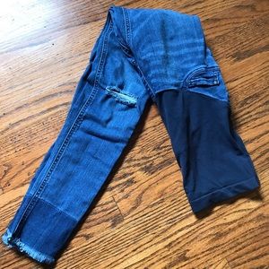 Indigo Blue Skinny Ankle Maternity Jeggings